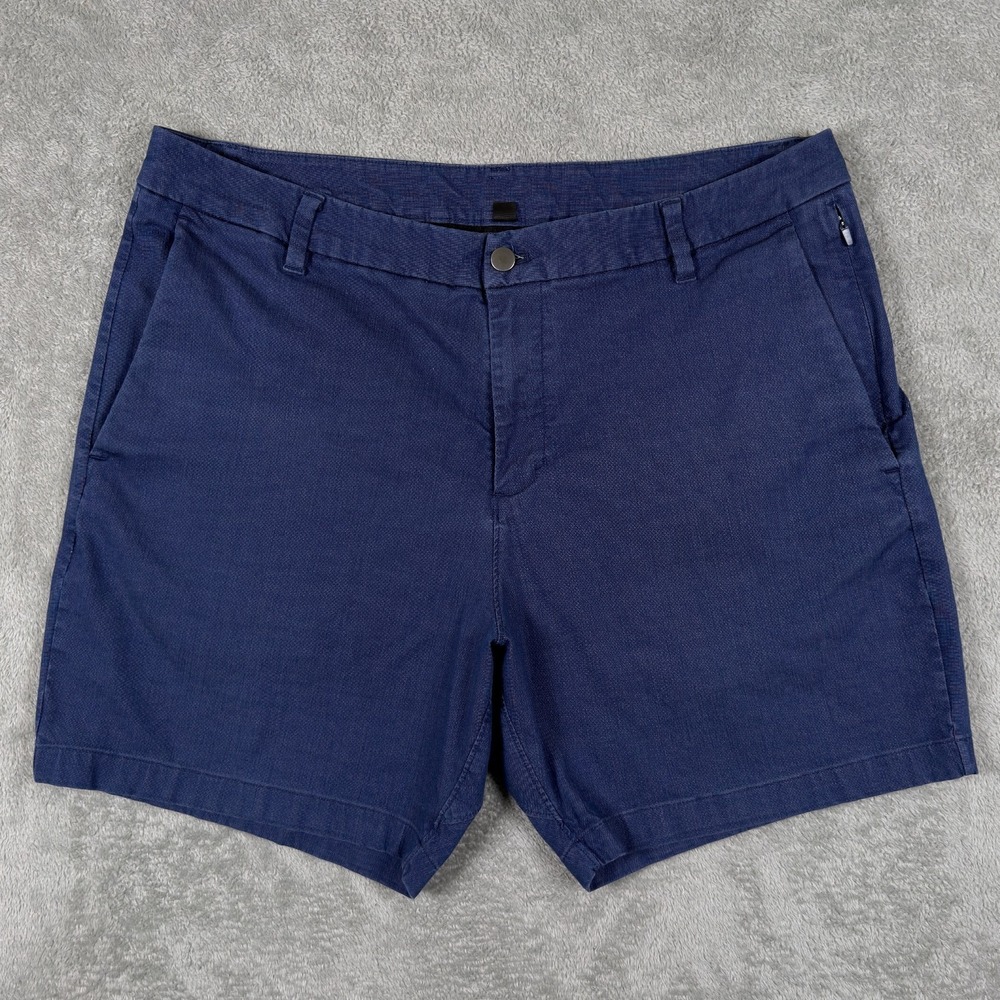 Lululemon Shorts Mens 38 Blue Commission Classic 7" Oxford Golf Chino Zip Pocket
